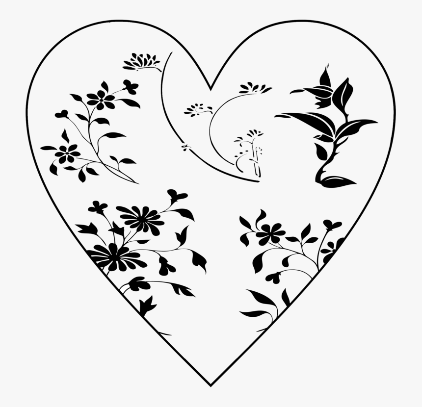 Flowery Heart Image - Heart, HD Png Download