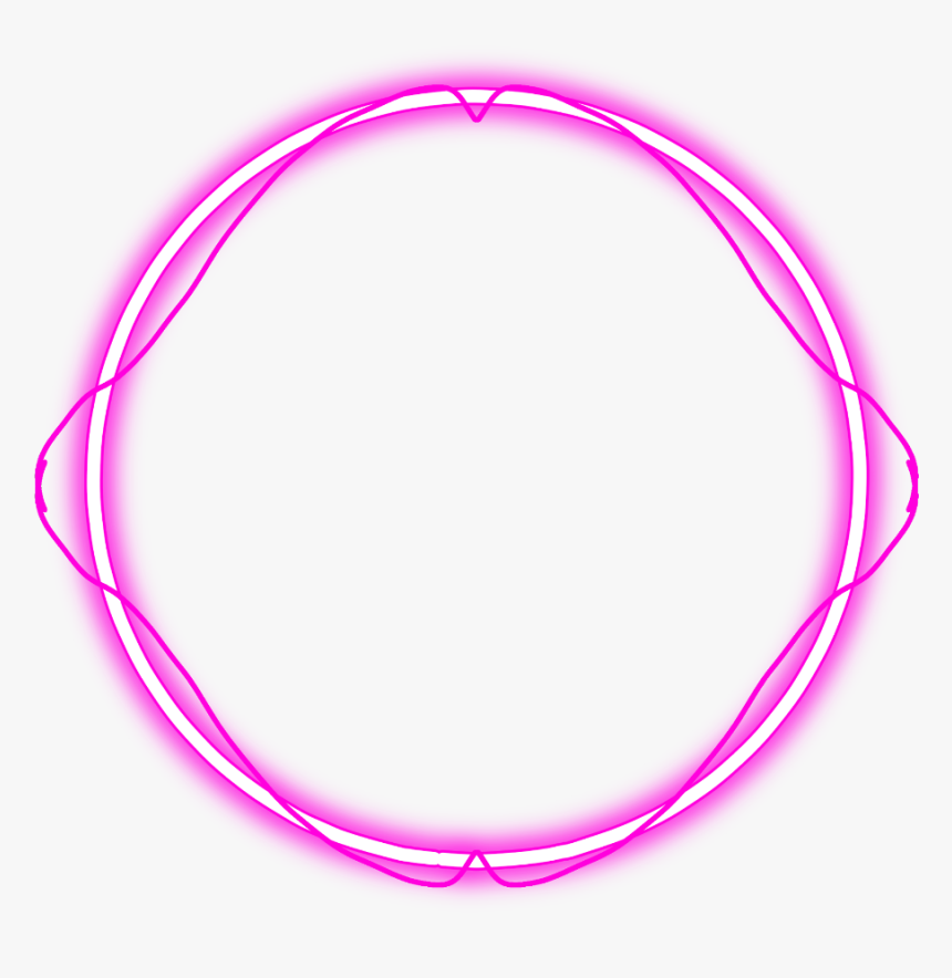 #neon #round #pink #freetoedit #circle #frame #border - Blue Neon Circle Png, Transparent Png