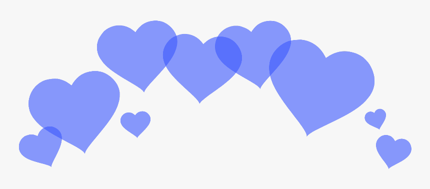 #heartcrown #hearts #blue #overlay - Bts, HD Png Download