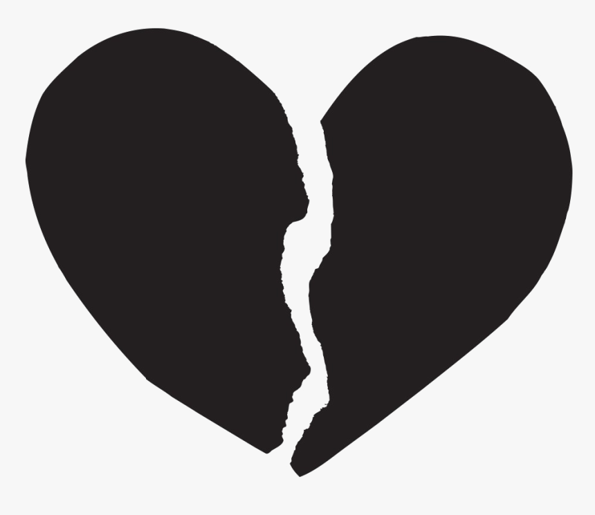 Black Heart Png Download Image - Black Broken Heart Png, Transparent Png