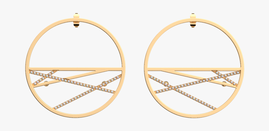 Liens Hoop Earrings, Gold Finish - Earrings, HD Png Download