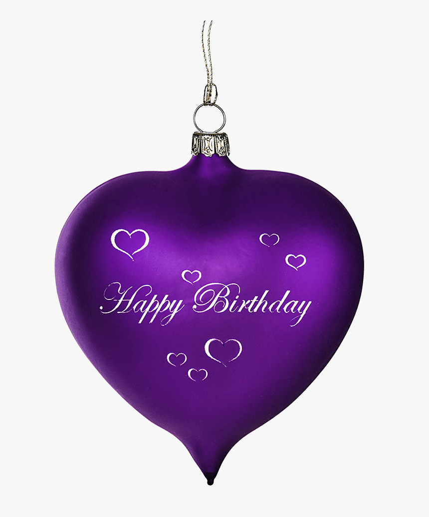 Glass Heart Violet Matte Happy Birthday - Happy New Year 2011 Card, HD Png Download
