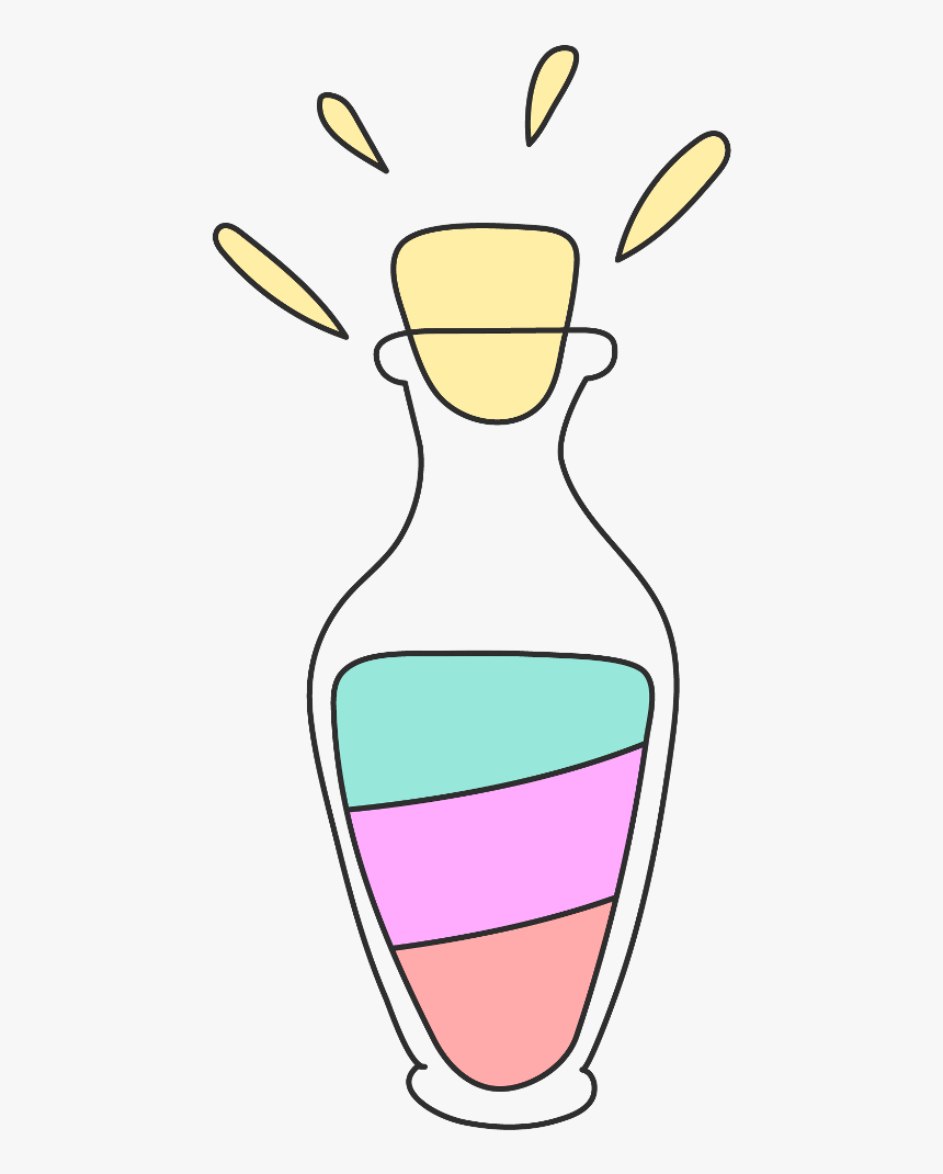 Magical Potion Fantasy Unicorn Pastel Ftestickers Carto, HD Png Download