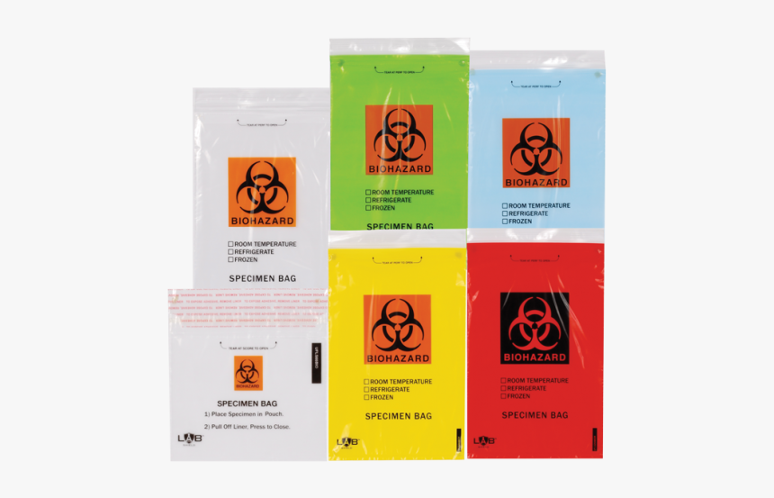 Labshield® Adhesive-seal Biohazard Bags, HD Png Download