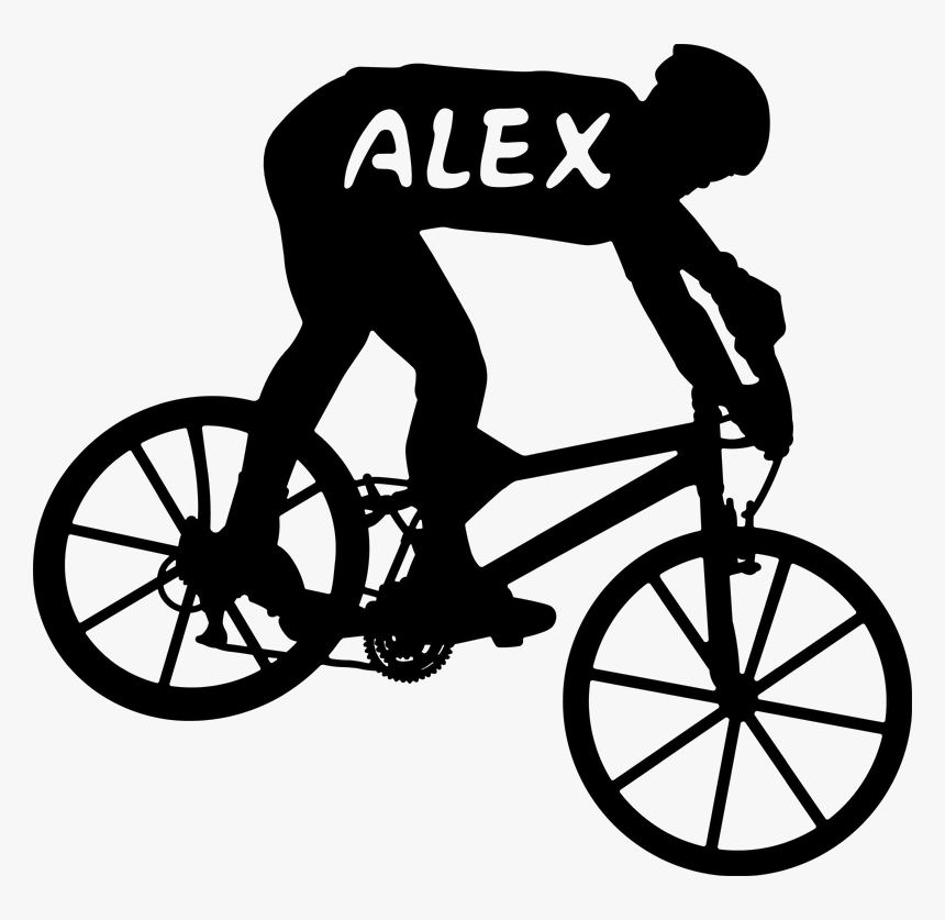 Mountain Biking Silhouette, HD Png Download