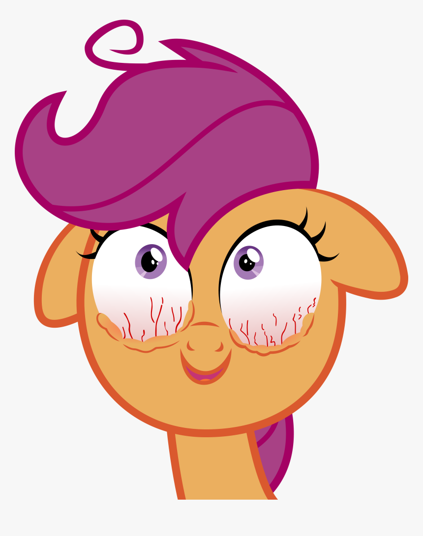 Scootaloo Rainbow Dash Pinkie Pie Pink Face Nose Facial - My Little Pony Tired Eyes, HD Png Download