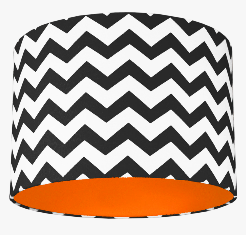 Zigzag Shade With Choice Of Coloured Lining - Black And White Light Shade, HD Png Download