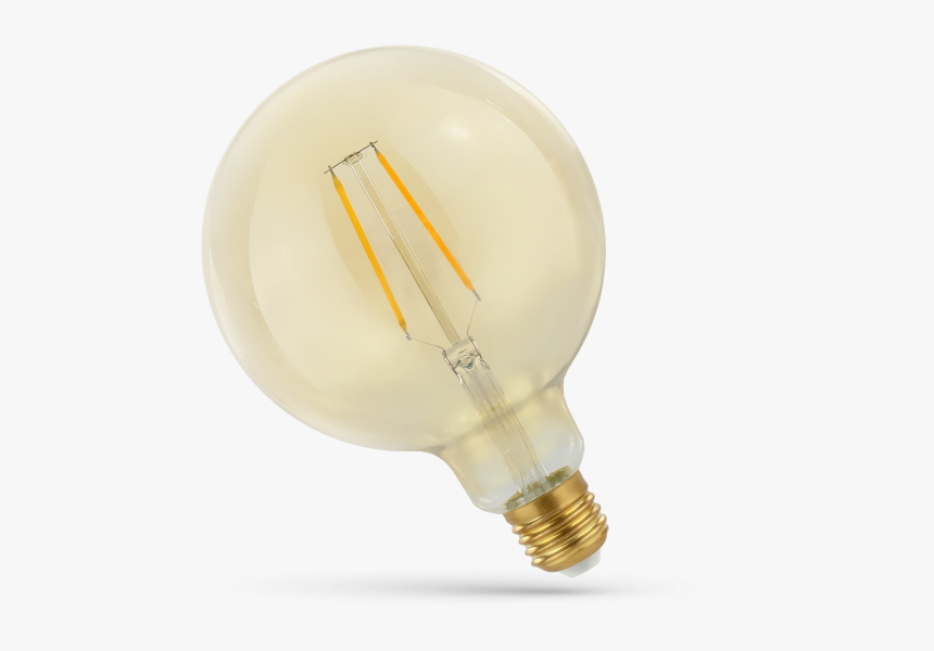 Spectrumled Filament Retro Gold E27 Globe - Incandescent Light Bulb, HD Png Download