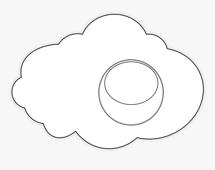 Food Fried Egg Black White Line Art Scalable Vector - Circle, HD Png Download