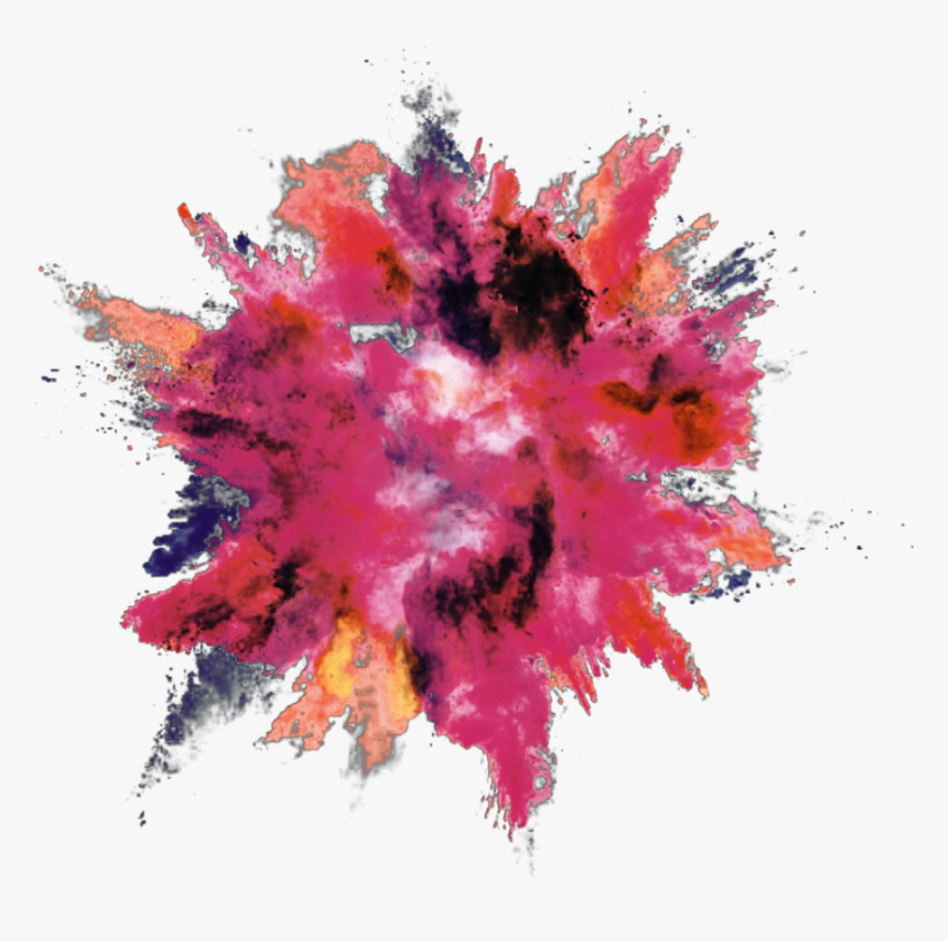 Explosion Color Powder Dust - Transparent Background Dust Explosion, HD Png Download