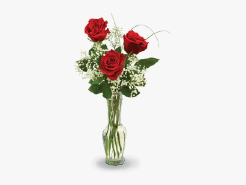 Roses In Vase, HD Png Download