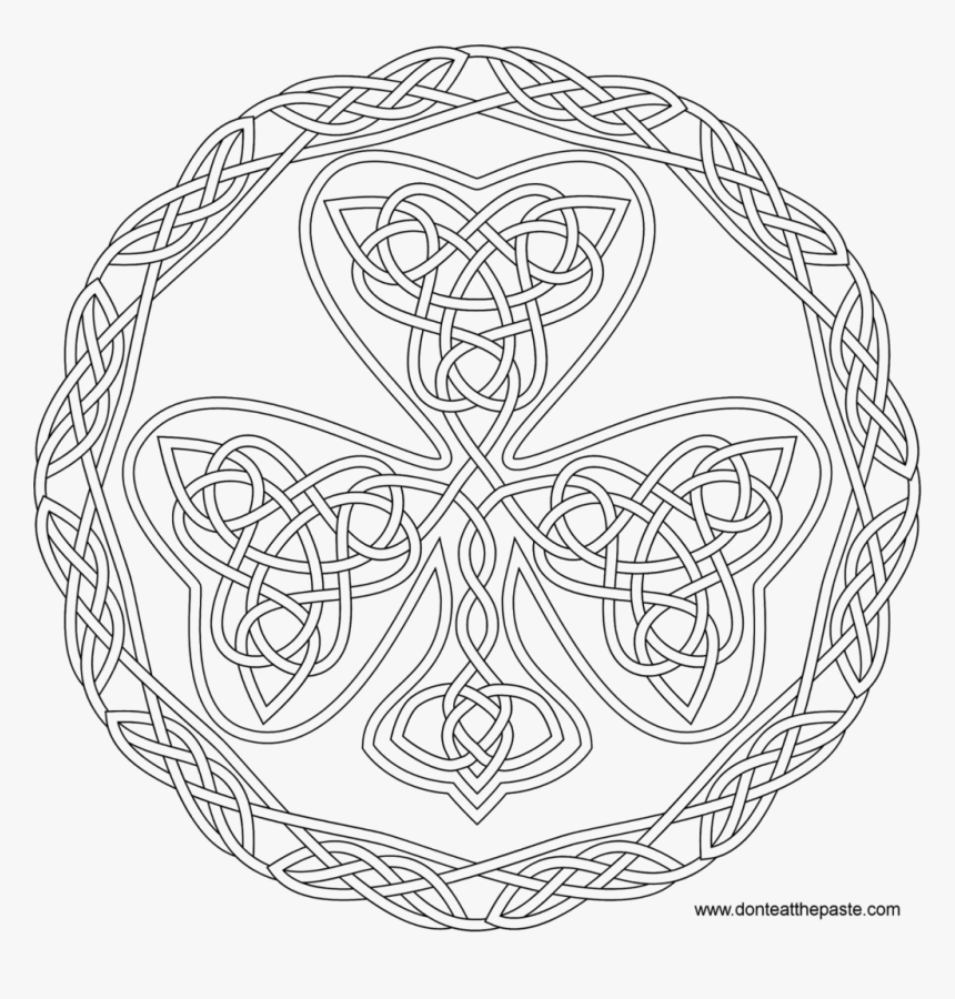 Transparent Ireland Clipart - Free Celtic Coloring Page, HD Png Download