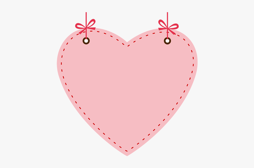 心形吊牌装饰框图片 - Heart, HD Png Download