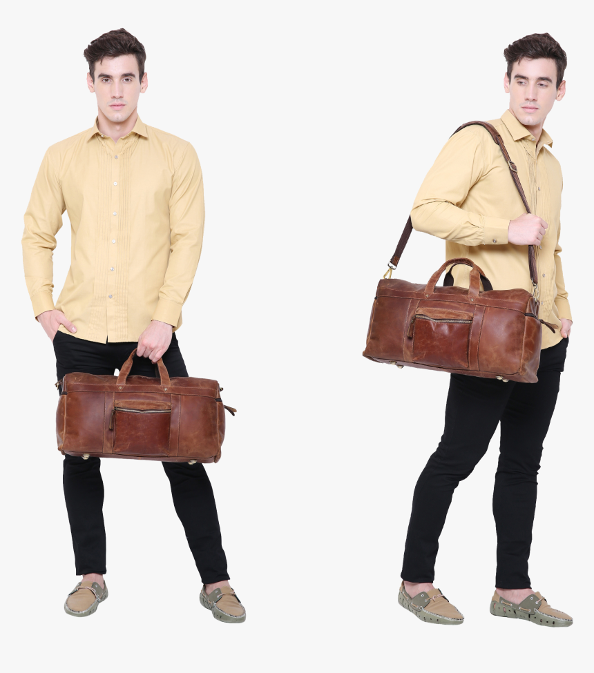 Handmade Genuine Leather Travel Duffel Bags 
 Class - Briefcase, HD Png Download