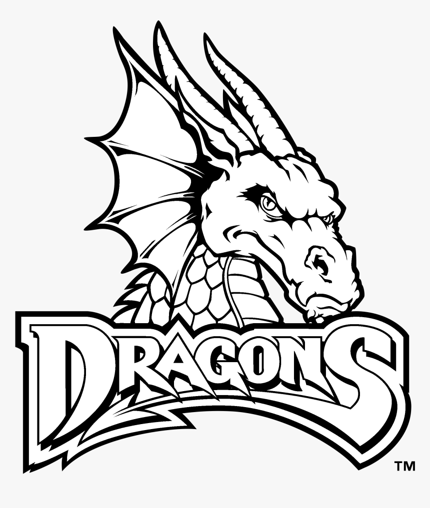 Dayton Dragons Logo Black And White - Dayton Dragons, HD Png Download
