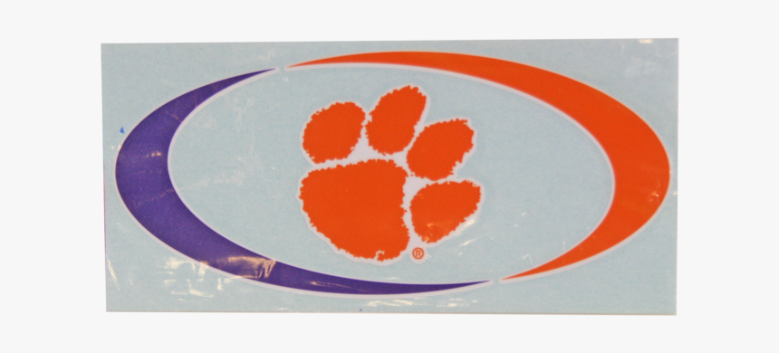 Angelus Pacific Oval Swish With Paw Lazer Cut Decal - Clemson Tiger Paw, HD Png Download