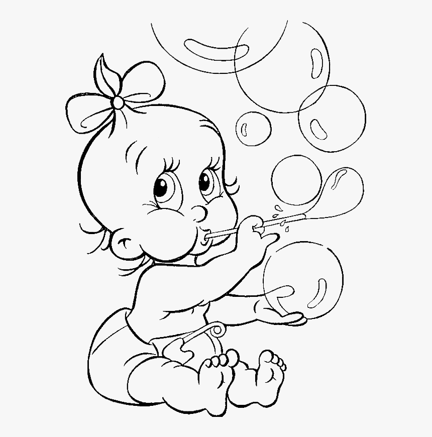 Baby Coloring Pages, HD Png Download