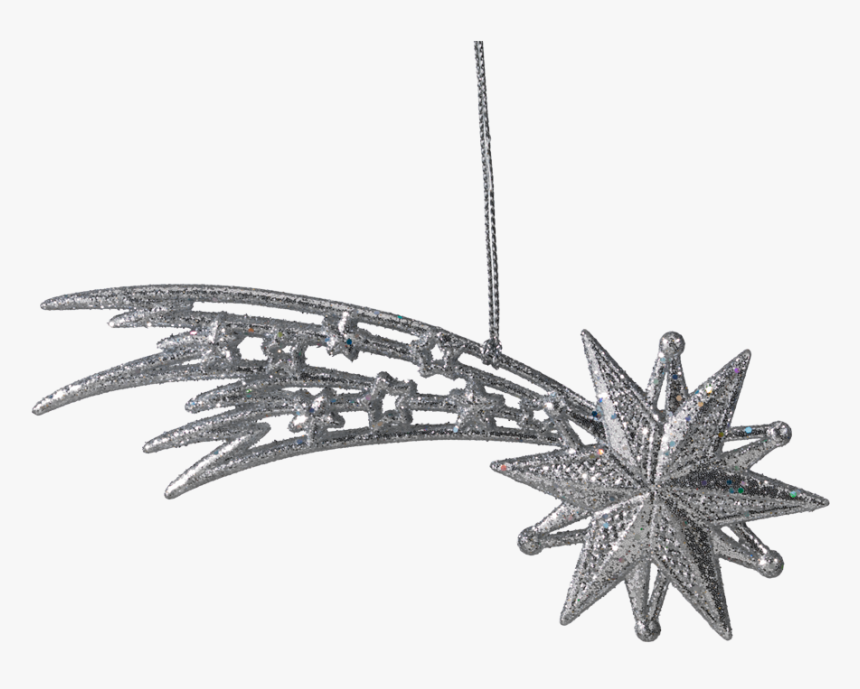 Shooting Star With Silver Glitter - Dp Craft Circle Punch, HD Png Download