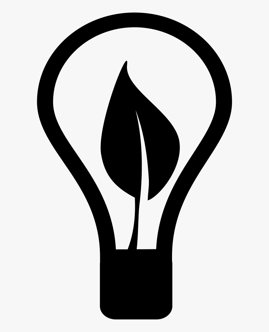 Leaf Inside Lightbulb - Emblem, HD Png Download