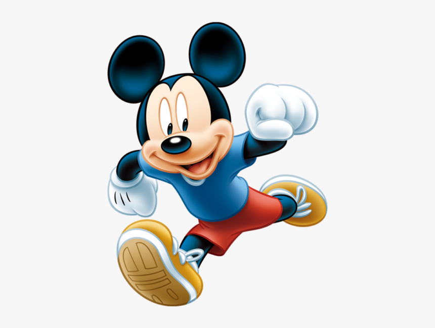 American Football Mickey Clipart Vector Black And White - Mickey Running, HD Png Download