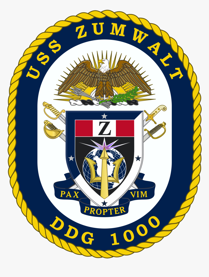 Uss Zumwalt Ddg 1000 Crest, HD Png Download