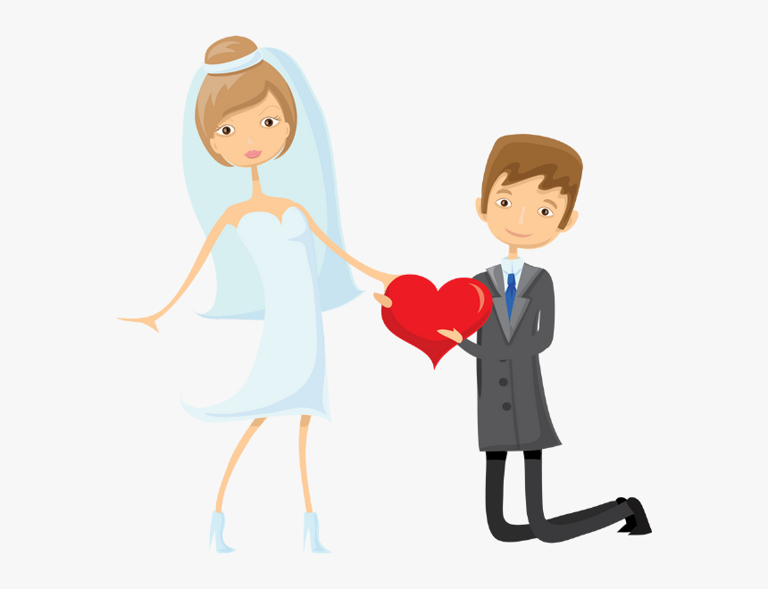 ♥ Mariage, Mariés Png, Couple, Dessin ♥ Married Clipart - Imagen Animada De Casar, Transparent Png