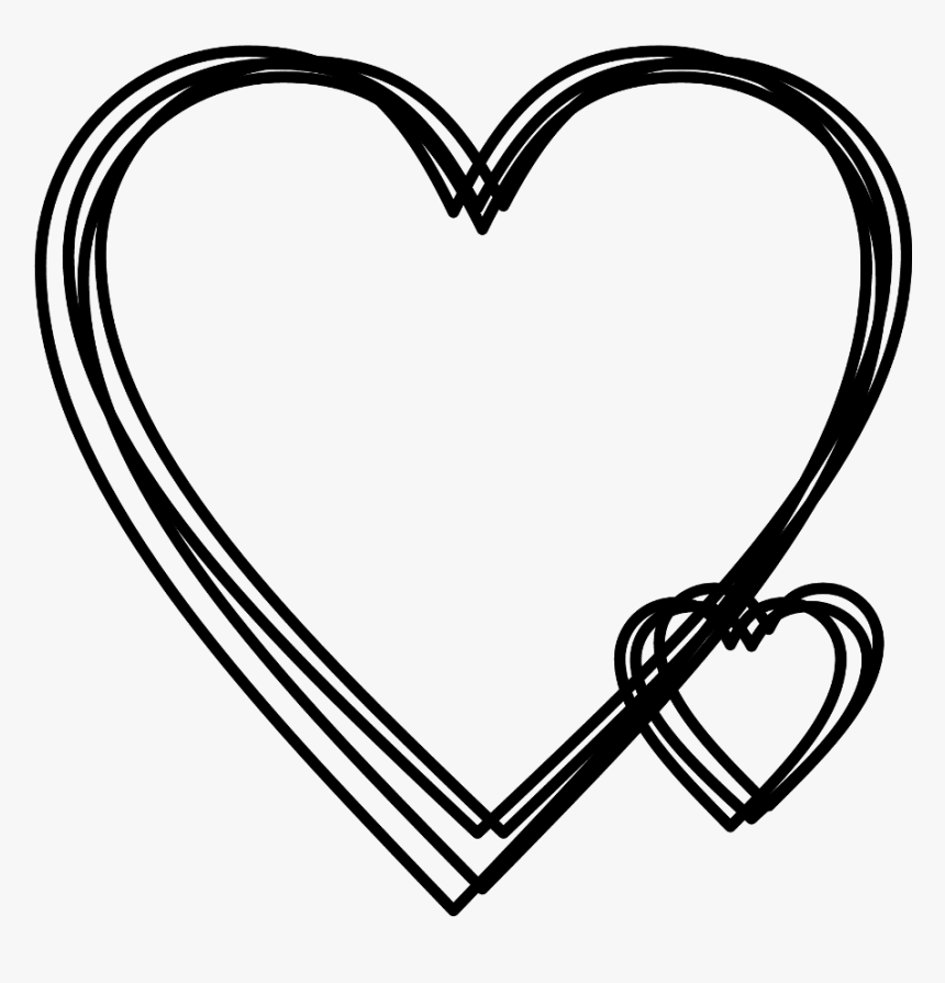 #heart #hearts #frame #black #heartshapes - Heart, HD Png Download