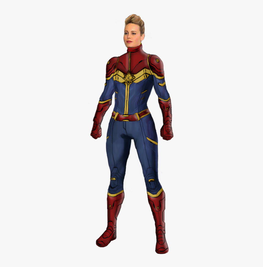 Captain Marvel Costume Png, Transparent Png