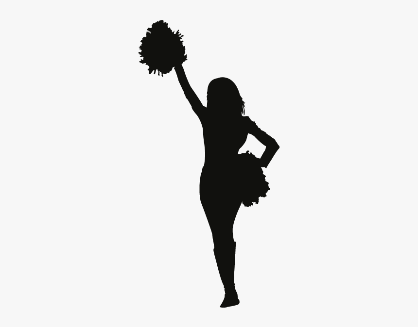 Wall Decal Sticker Cheerleading Clip Art - Cheerleader Silhouette Png, Transparent Png