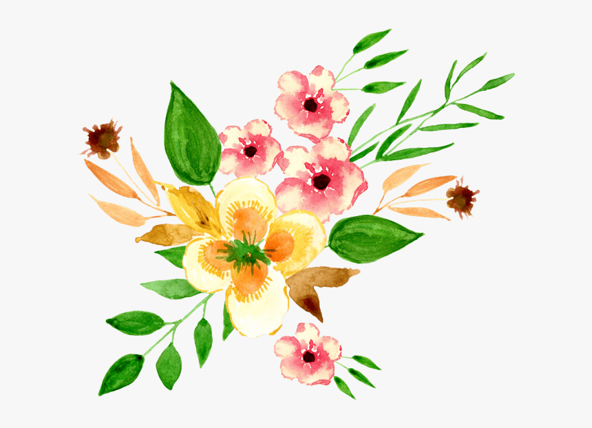 中国风荷花水彩画 - Watercolor Painting, HD Png Download