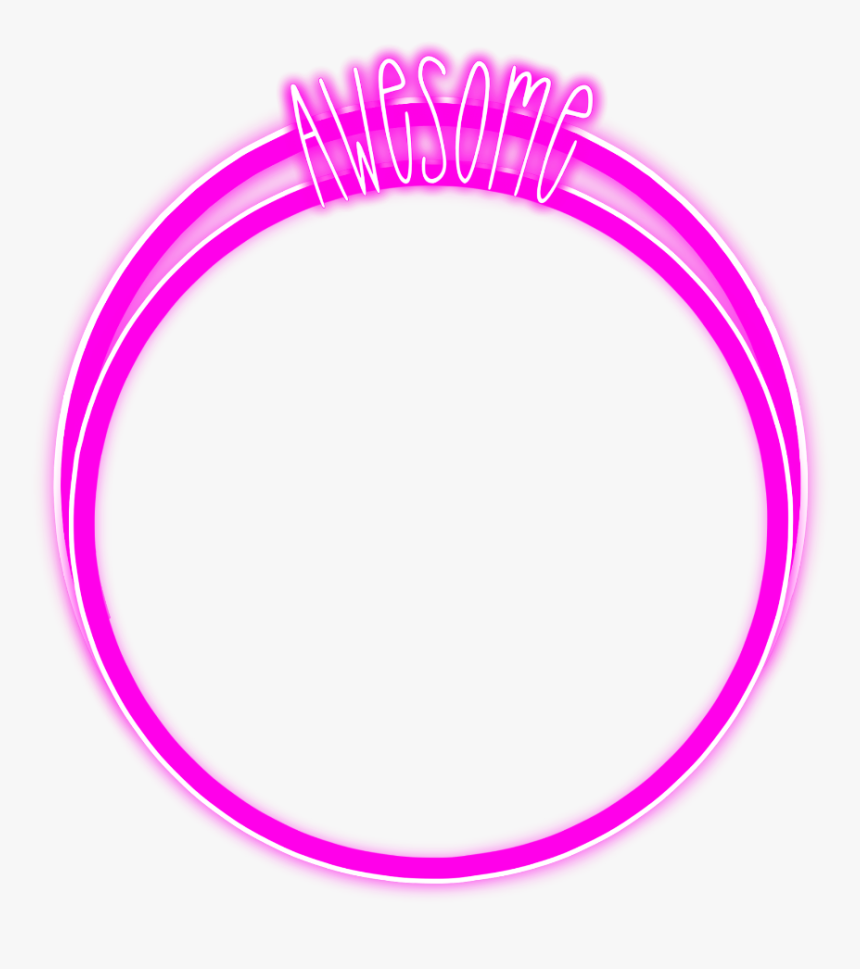 #freetoedit #neon #round #circle #pink #awesome #glow - Circle, HD Png Download
