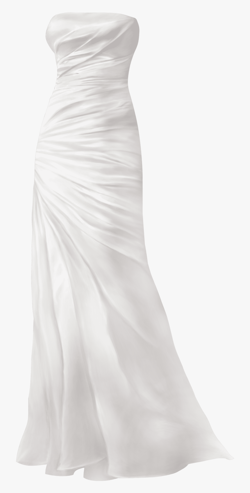 Simple Wedding Dress - Gown, HD Png Download