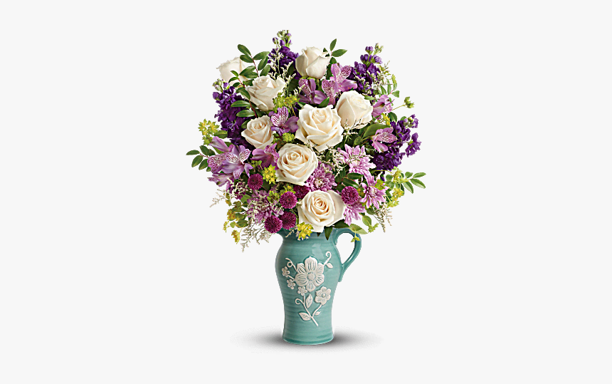 Beautiful Flower Vase With Flowers Png, Transparent Png