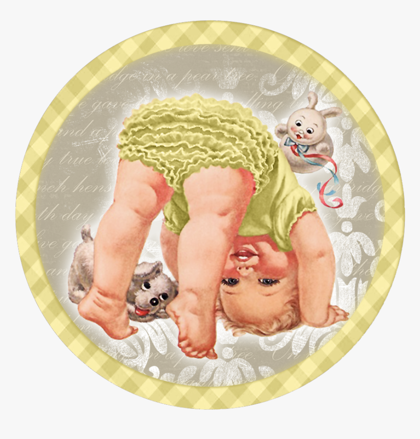 Baby Girl Vintage Illustration, HD Png Download
