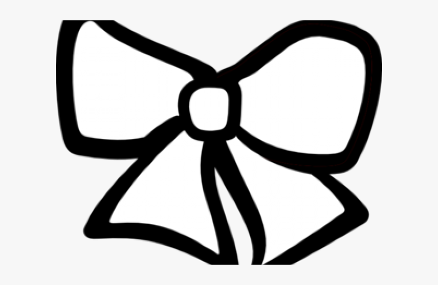 Transparent Cheerleader Clipart Png - Ribbon Black And White Clipart, Png Download