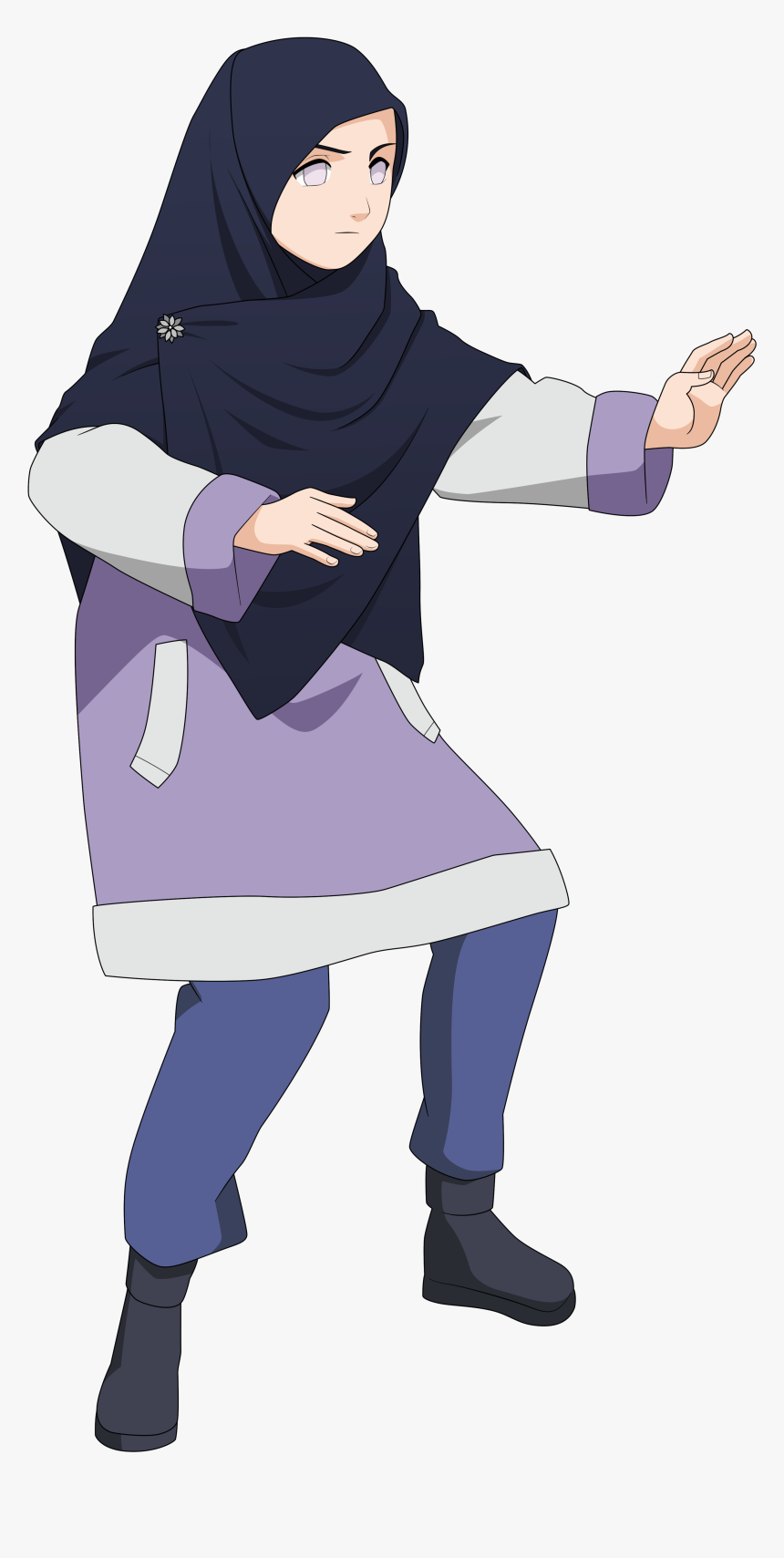 Hinata Transparent Poses - Hinata Hijab, HD Png Download