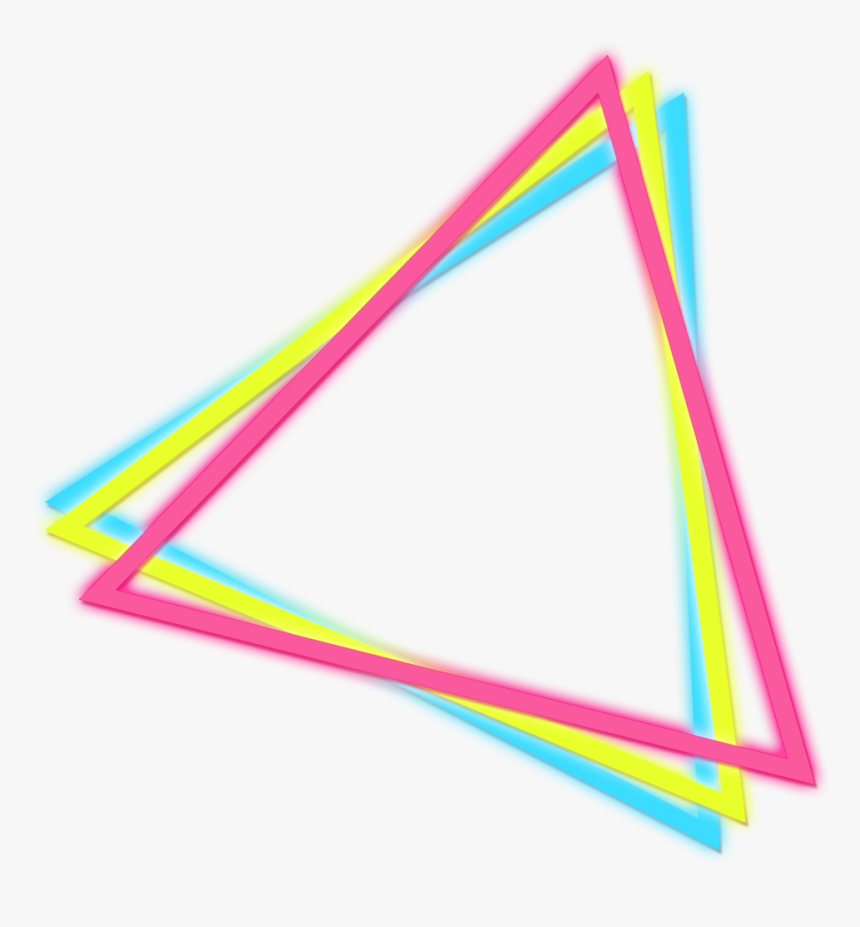 #neon #glow #effect #neoneffect #border #triangleart - Triangle, HD Png Download