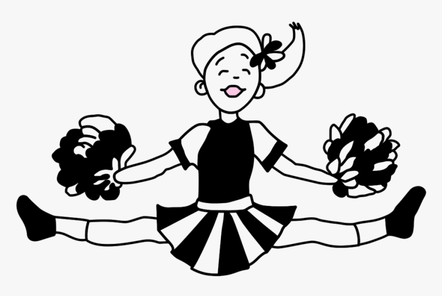 Cheerleader Clipart In Color, HD Png Download