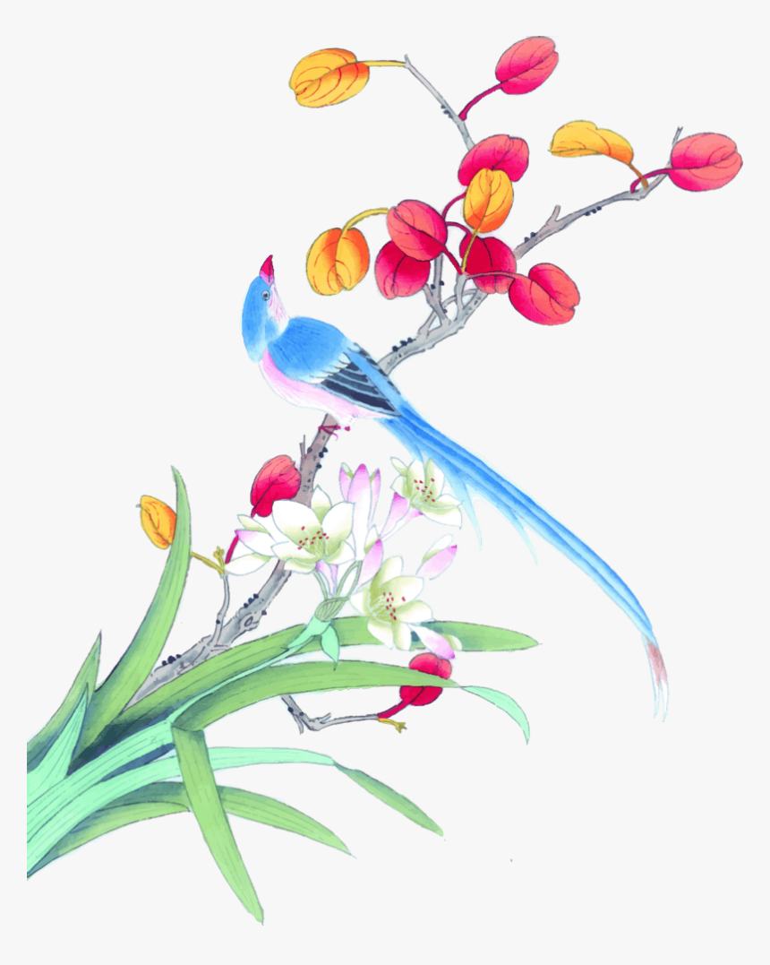 中国风水墨花鸟 - Bird-and-flower Painting, HD Png Download