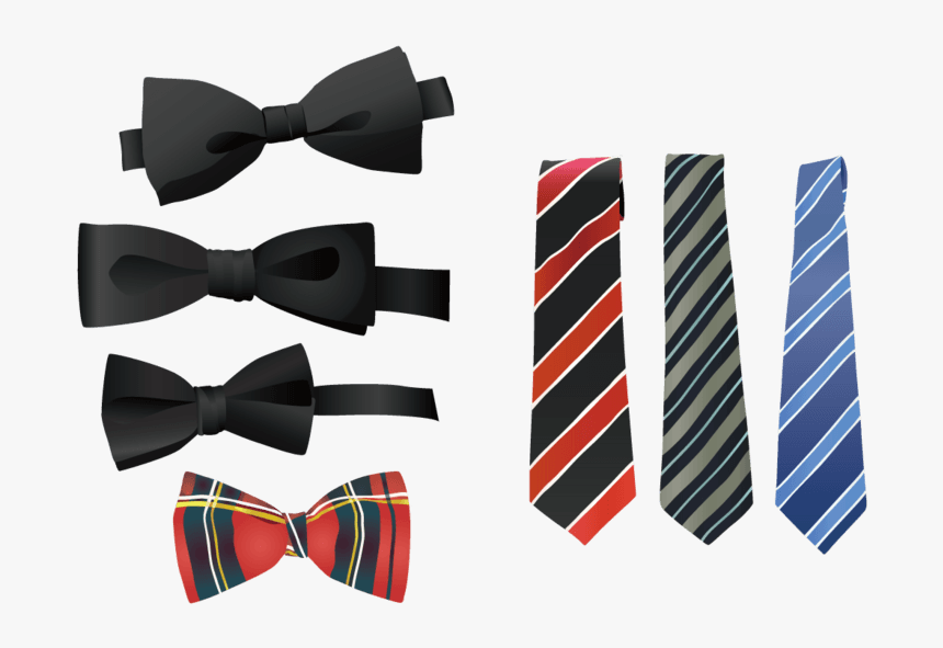 卡通眼镜胡子领带装饰图案 - Bow Tie Vector, HD Png Download
