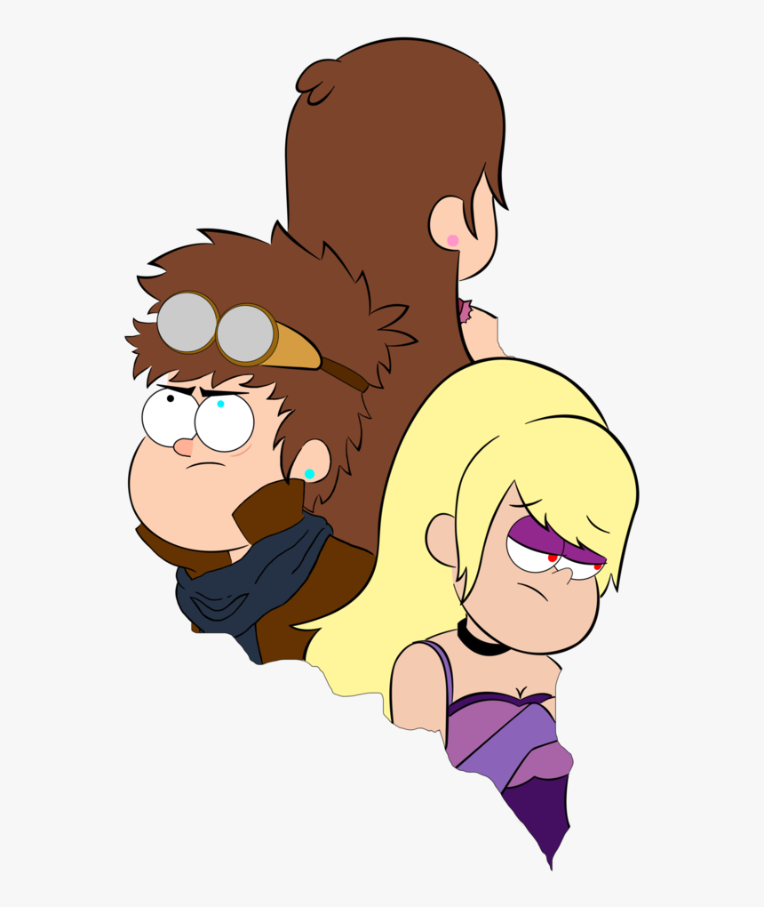 Mystery Trio Au
gravity Falls Au - Dipper Gravity Falls Vampire And Hunter Au, HD Png Download