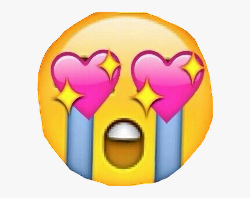 #emoji #heart #tears #bynisha #pink #tumblr #overlays - Emoji Png, Transparent Png