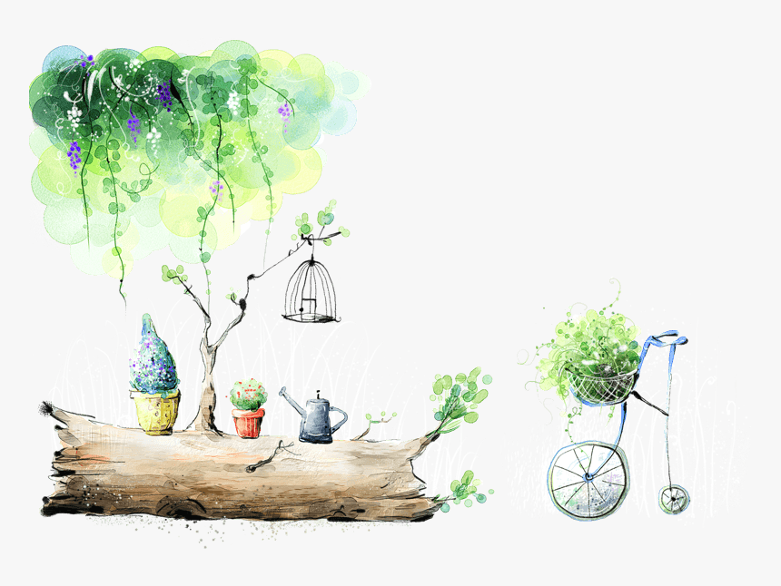 新年新春贺年2020年鼠年艺术字体 - Watercolor Nature, HD Png Download