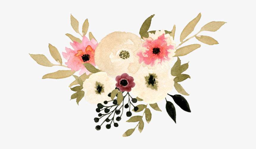 中国风荷花水彩画 - Bouquet, HD Png Download