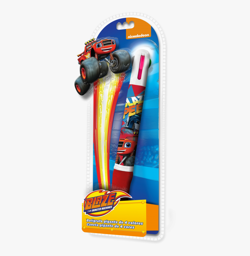 Čtyřbarevná Mega Propiska Blaze And The Monster Machines - Ballpoint Pen, HD Png Download