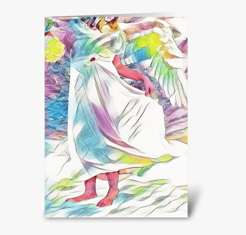 Angel Greeting Card - Painting, HD Png Download