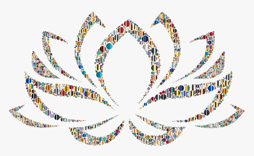 Clip Free Stock Lotus Svg Colorful - Lotus Flower Clipart Black And White, HD Png Download