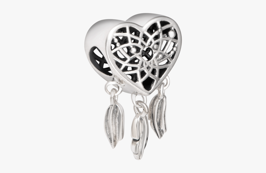 Hạt Charm Diy Pnjsilver Dream Catcher Hình Trái Tim - Charm Dreamcatcher Pnj, HD Png Download