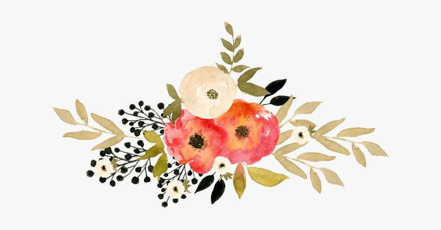 中国风荷花水彩画 - Bouquet, HD Png Download
