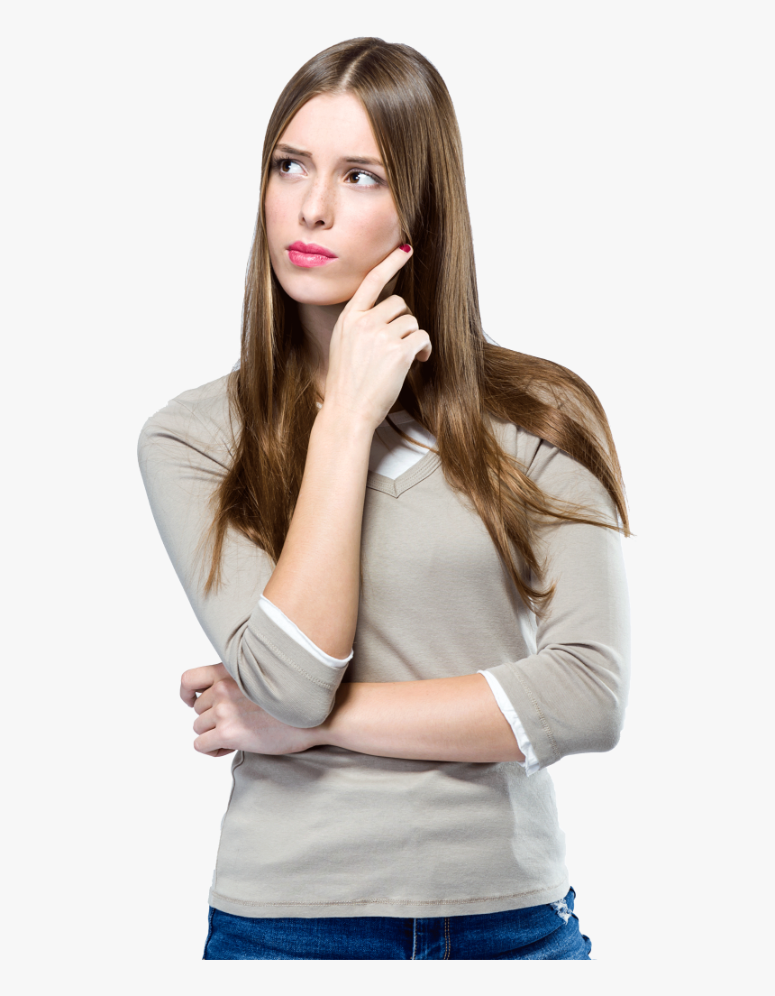 Woman Thinking Png, Transparent Png